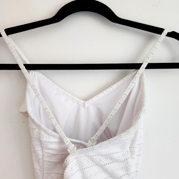 Shoshanna Swimwear White Ruffle Maillot One-Piece Swimsuit - Picture 8 of 12